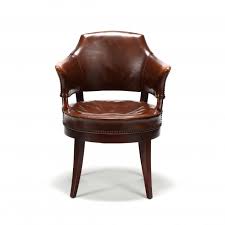 Matches great and is a nice looking, good quality chair. Barnard Simonds Co Vintage Leather Barrel Back Chair Lot 256 December Gallery Auctiondec 15 2018 9 00am
