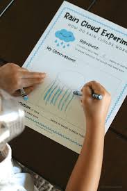 If you are looking for a simple and easy science activity to do with the kids this spring, this is perfect for you. Easy Rain Cloud Experiment For Kids Free Printable