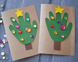 Fork painting is a fun process that kids enjoy, it creates different textures and designs in the paint and is a new and different way to explore creating art! 20 Simple And Sweet Diy Christmas Card Ideas For Kids