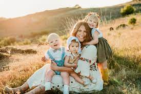 Mommy And Me Family Photos At Golden Hour Coordinating Outfits And Beautifully Styled Photography Poses Family Family Pet Photography My Family Photo