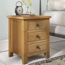 The neutral colours of the solid white oak and oak veneers add a timeless, contemporary look fitting to any bedroom. Rosalind Wheeler Dankrad 3 Drawer Bedside Table Reviews Wayfair Co Uk