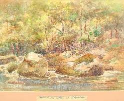 Sold at Auction: Howard Thomas, Howard Ormsby Thomas 1908-1971- "Behind my  Cottage