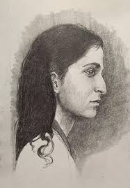 Drawing with graphite powder and pencil