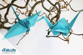 Süßer origami osterkorb in form eines osterhasen. Origami Kranich Falten Einfache Diy Anleitung Talu De