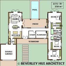 H Shaped House Plans With Pool In The Middle Pg3 Courtyard Single Storey Planos Arquitectonicos De Casas Casas Planos De Apartamentos