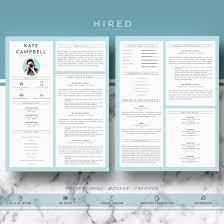 Modern Creative Resume Cv Template Resume Templates For Etsy Modern Resume Template Resume Template Word Resume Template