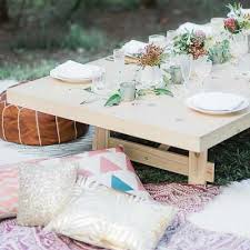 Timber Picnic Table Light White Wash In 2020 Low Dining Table Table Picnic Table