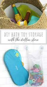 Bath toy storage | kids bathroom storage, bathroom toys. Diy Bath Toy Storage With The Dollar Store Hello Central Avenue