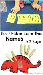 How Children Learn Their Names In 3 Important Stages Preschool Learning Activities Preschool Names Kids Learning