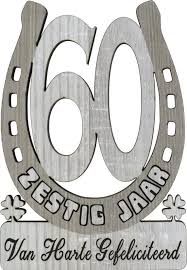 Bol Com Originele Houten Wenskaart Kaart Van Hout Verjaardag Gefeliciteerd Zestig Jaar