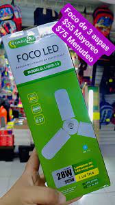 Foco Led, Luz fría 3 aspas 28 watts MODELO: LNND-13