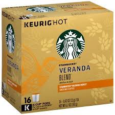 Starbucks Blonde Roast K Cup Coffee Pods Veranda Blend For Keurig Brewers 1 Box 16 Pods Walmart Com Starbucks Veranda Blend Coffee Grounds
