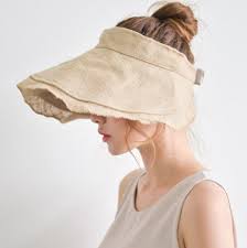 Flouncing Linen Sun Visor Hat For Women Wide Brim Sun Hats Uv Protection Sun Visor Hat Visor Hats Wide Brim Sun Hat