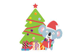 Cute Koala Cartoon On Christmas Graphic By Curutdesign Creative Fabrica