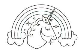 Here is a fun and easy unicorn color by number perfect for preschool unicorn lovers. Unicorn Template With Rainbow Free Printable Coloring Page Unicorn Coloring Pages Rainbow Coloring Page Free Printable Coloring Pages