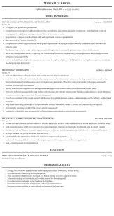technology consulting resume sample