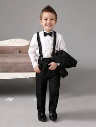 Low Cost Children Outfits 4 Items Luxurious Black Ring Bearer Fits Cool Boys Shirts Suit World Boys Tuxedo Kids Suits Boys Suits Fashion
