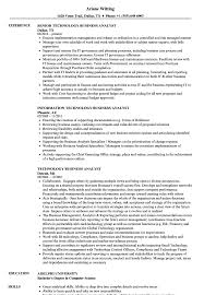 Technology Business Analyst Resume Samples Velvet Jobs