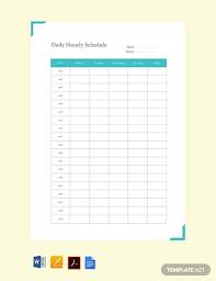 Just download one, open it in any program that can display the.pdf file and print. 24 Free Hourly Schedule Templates Edit Download Template Net