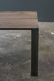 Mez Works Furniture Lake Tahoe And Sf Bay Area Hudson Walnut Dining Table Beveled Edge Profile Steel Frame Dining Table Walnut Dining Table Custom Dining Tables