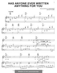 Has Anyone Ever Written Anything For You By S Nicks K Olsen On Musicaneo Writing Anything Stevie Nicks