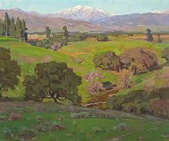 View To Mt Baldy Painting By William Wendt California Landscape Landscape Paintings Landscape Illustration
