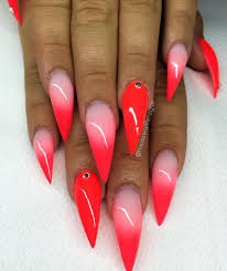 Contact ombre nails on messenger. Ombre Stiletto Nails Red Ombre Nails Pointy Nails Gel Nails