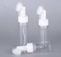 Pump Bottle for Facial Cleanser with Silicone Brush,Cleansing Mousse Empty  Bottle 100/150/200ML