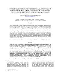 Https Media Neliti Com Media Publications 197958 Analisis Risiko Operasional Berdasarkan Pdf