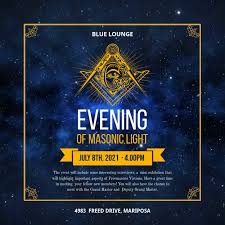 Simple design, smart objects layer, fully customizable, and well layered and organized. Masonic Organization Evening Event Social Med Template Postermywall