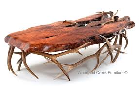 Antler Furniture Elk Antler Coffee Table Custom Made Sizes Woodland Creek Furniture Live Edge Coffee Table Coffee Table Rustic Coffee Tables