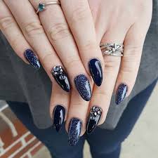 French manicure with unusual nail colors. 35 Navy Blue Nail Ideas You May Not Have Tried Page 7 Of 35 Beautiful Wiki