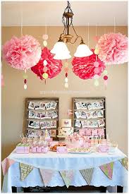 First Birthday Birthday Table Decoration Ideas At Home Blogger First Birthday Parties Girls Birthday Party 1st Birthday Girls