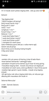 Asam Pedas Daging Tetel Food Recipies Cool Kitchens Recipies