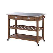 They coordinate with the stainless steel its stainless steel top matches the other countertops and the fact that it's compact allows it to fit apart from the stainless steel top, this seems like a regular table. Sonoma Kitchen Cart With Stainless Steel Top Wire Brush Barnwood Brown Boraam Target