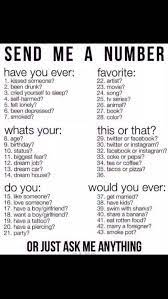 Send Me A Number Doing Me Quotes Instagram Story Questions Snapchat Questions