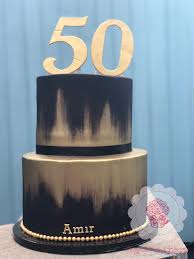 50th Black And Gold Cake Ideas 50 Fifty Black Gold Birthday Cake Augustus Gloop Cakes 50th Birthday Cake Black And Gold Birthday Cake Gold Birthday Cake