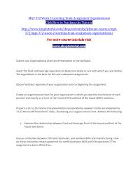 Mgt 372 Week 2 Learning Team Assignment Organizational By