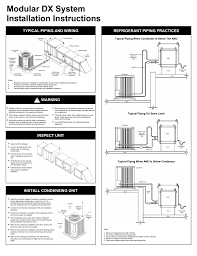 The schematic piping diagram will also show the pipe sizes and lengths that were used in the calculation. Modular Dx System Installation Instructions Manualzz