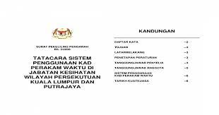 1 tahun 2004 (penggunaan sistem kad perakam waktu elektronik Tatacara Penggunaan Kad Perakam Waktu Get File Pdf Document