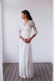 Short wedding dress trumpet/mermaid wedding dresses lace wedding dress wedding dresses in color beach wedding dresses boho wedding dress. Long Sleeve Wrap Wedding Dress In Ivory Lace Frida Romantic Mimetikbcn