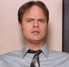 Dwight Schrute in tears after using pepper spray GIF