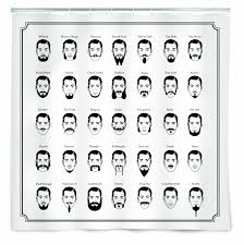 We've researched and identified no less than 27 beard styles, 15 goatee styles, and 26 mustache styles. The Gentleman S Shower Curtain Novelty Mustache Beard Facial Hair Styles On Popscreen