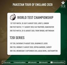 All the matches are going to be played in england (uk). Pakistan Announce Wtc Schedule Against England Urdupoint