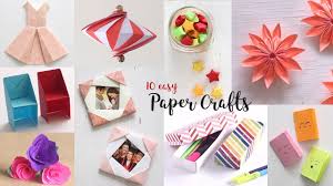 10 Easy Paper Crafts Compilation Diy Craft Ideas Art All The Way Youtube Take a page out of their school's art class and bring these projects to life in your own.