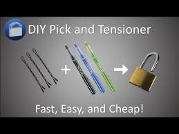 Rubber band engineer and duct tape 9,98 тыс. 1 Easy And Fast Diy Lock Pick Set Youtube