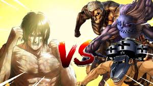 Eren Vs Jaw Titan Armored Titan Cart Titan Sfx Colored Youtube The smiling titan is eaten alive after eating another one of eren's loved ones and angering him enough to awaken his ability to command titans. eren vs jaw titan armored titan cart