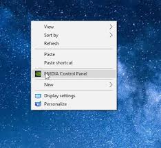 You can open nvidia control panel in windows control panel and then show it in your desktop context menu. Remove Nvidia Control Panel From Desktop Right Click Menu
