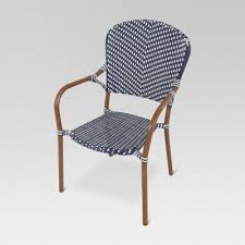 French Cafe 4pk Wicker Patio Dining Chair Navy White Blue White Threshold Wicker Patio Furniture Patio Chairs Patio Dining Chairs