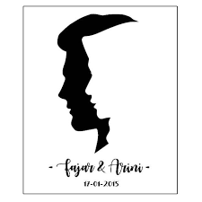 Siluet wajah gambar siluet wanita berhijab. Gambar Siluet